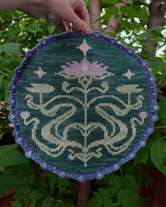Lotus Oasis Tapestry - PDF Knitting Pattern