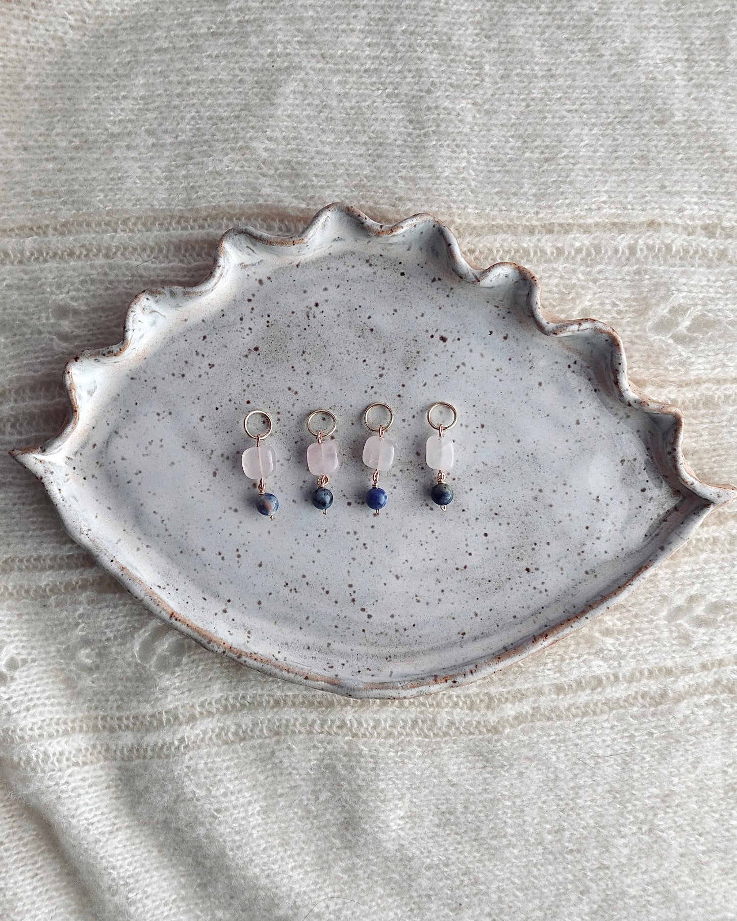 Rose Quartz Glow - Stitch Markers