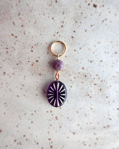 Plum Drop - Stitch Markers