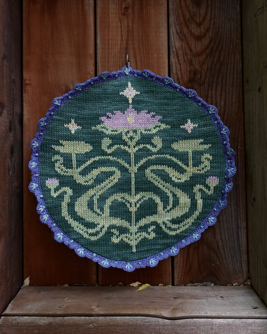 Lotus Oasis Tapestry - PDF Knitting Pattern