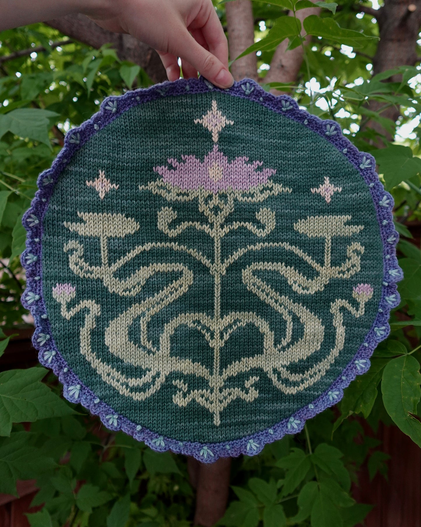 Lotus Oasis Tapestry - PDF Knitting Pattern