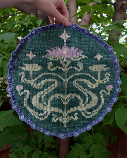 Lotus Oasis Tapestry - PDF Knitting Pattern