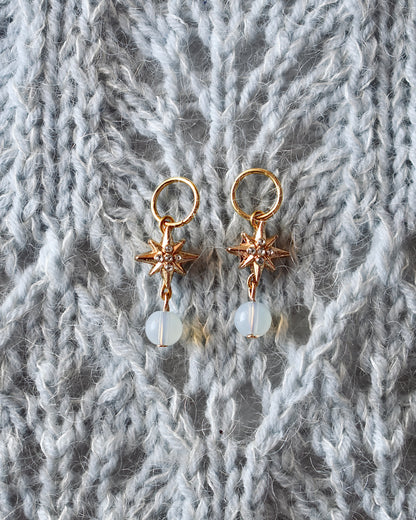 Opalescent Star - Stitch Markers