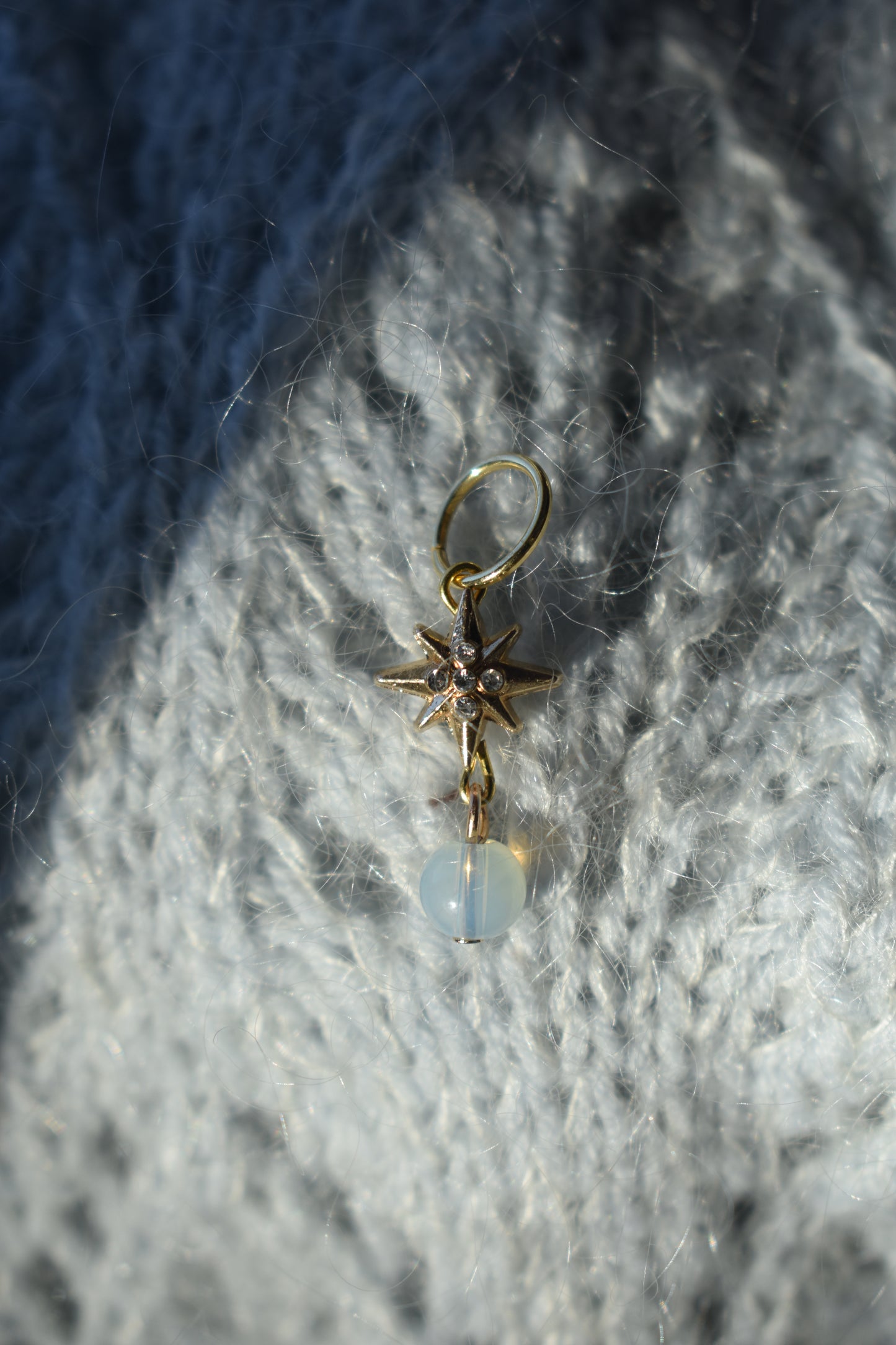 Opalescent Star - Stitch Markers