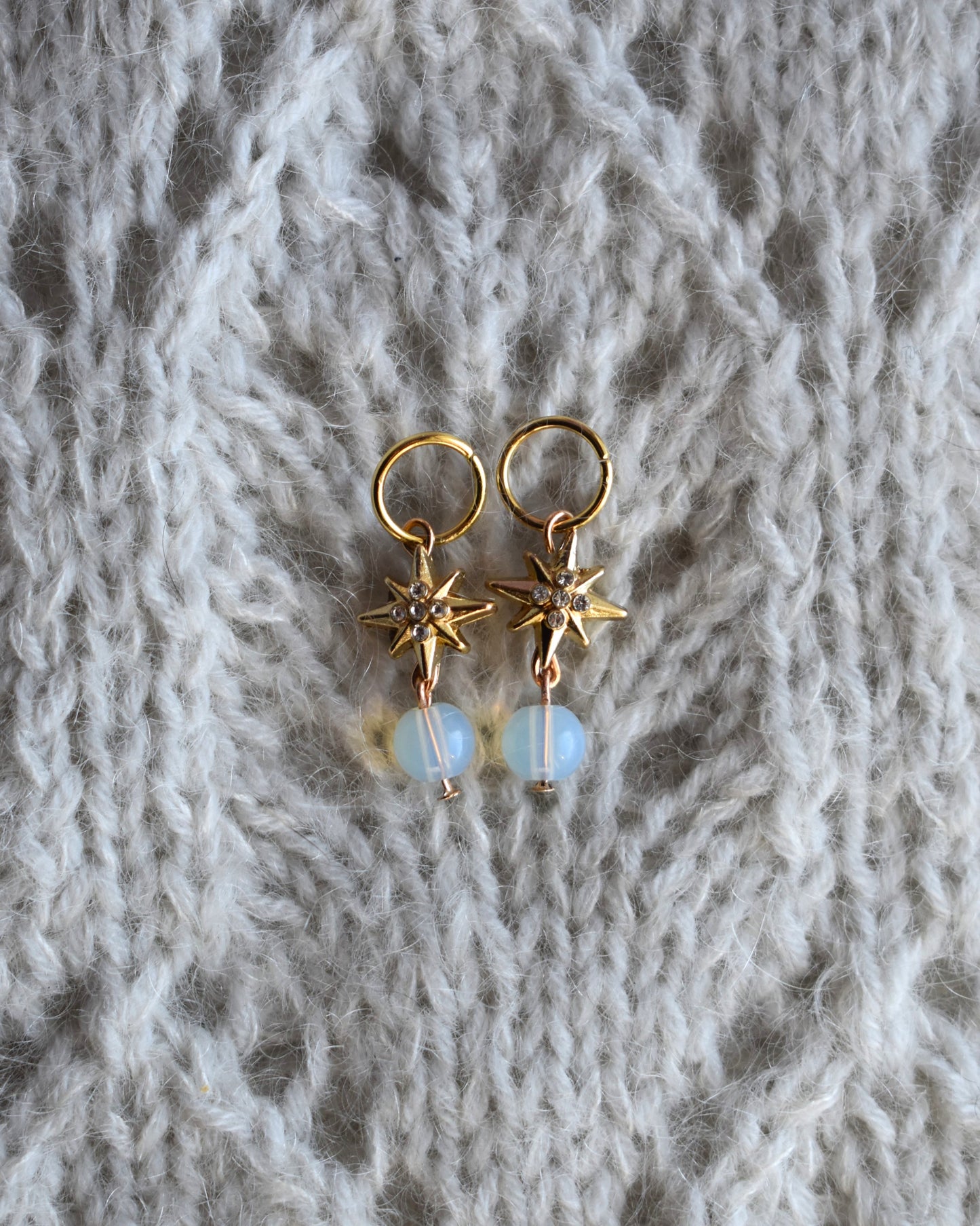Opalescent Star - Stitch Markers