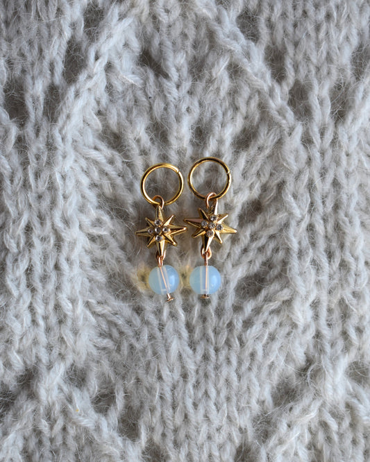 Opalescent Star Stitch Markers - Sets of 2, 5, 10